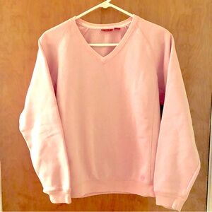 IZOD v-neck powder pink sweatshirt. Like new.